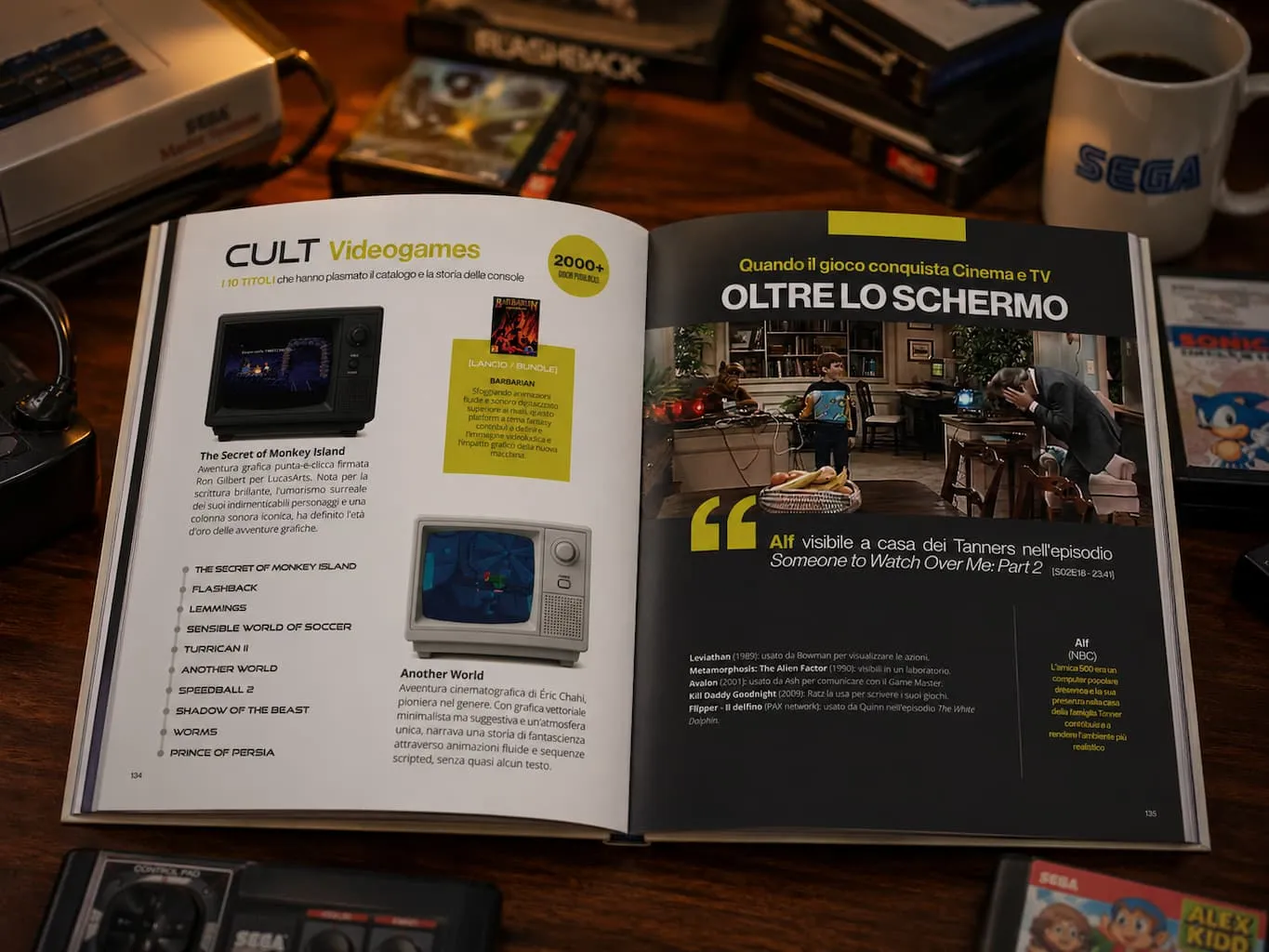 Retro GAME LOVER book example page: I Masterpiece