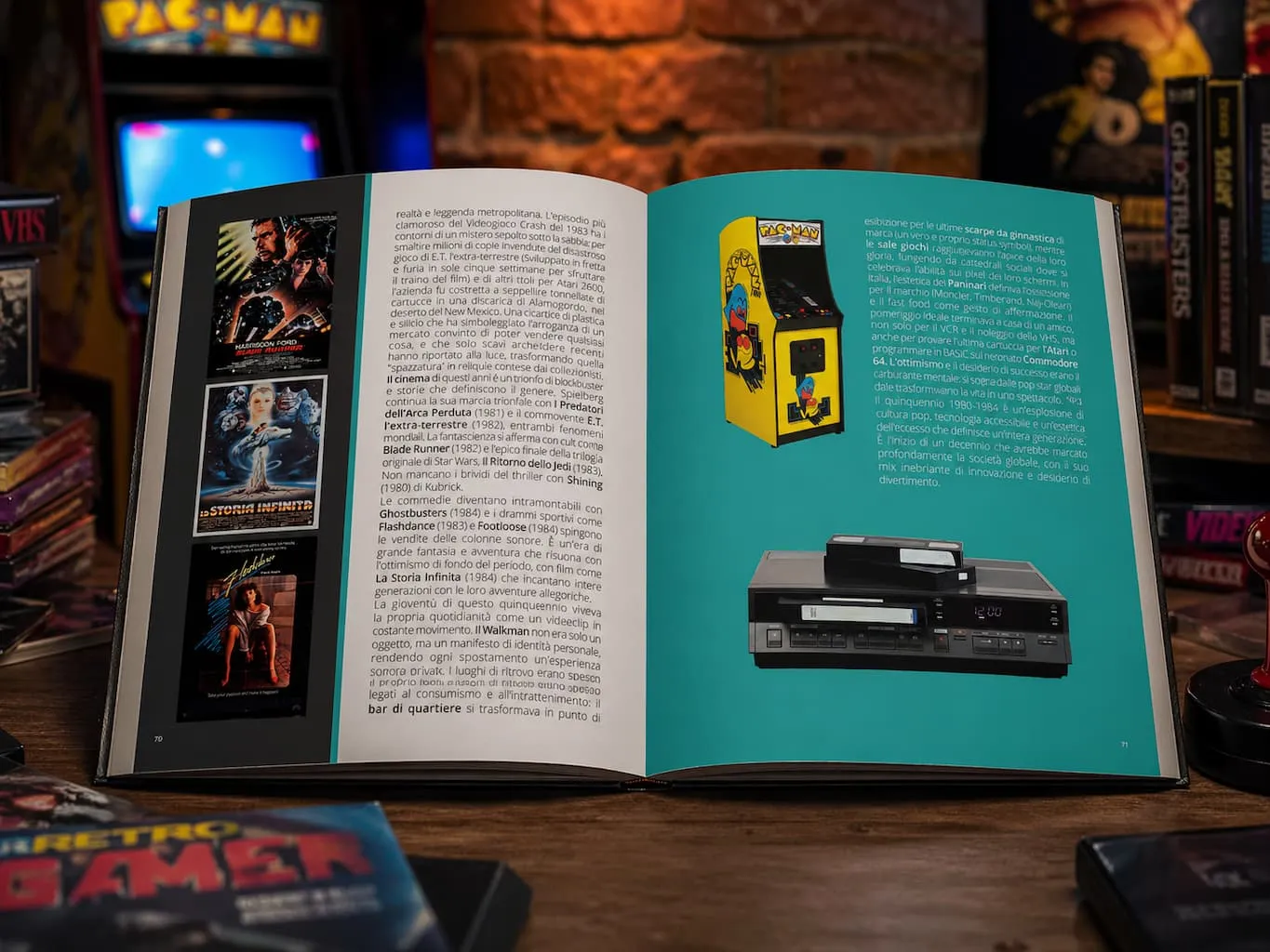 Retro GAME LOVER book example page: Racconto emozionale